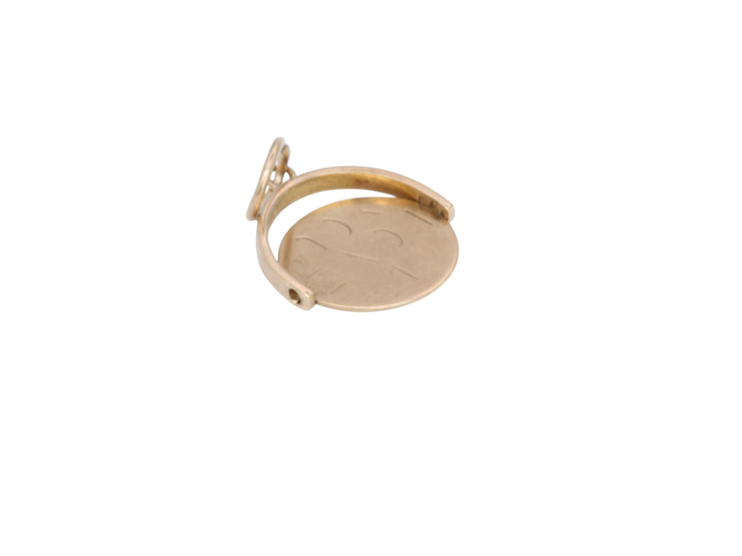 Vintage 9ct Gold Spinning 'I Love You' Charm Pendant
