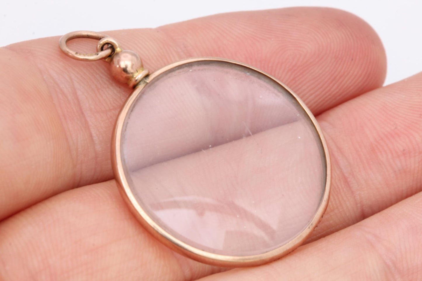 Antique 9ct Gold Glass Open Face Locket