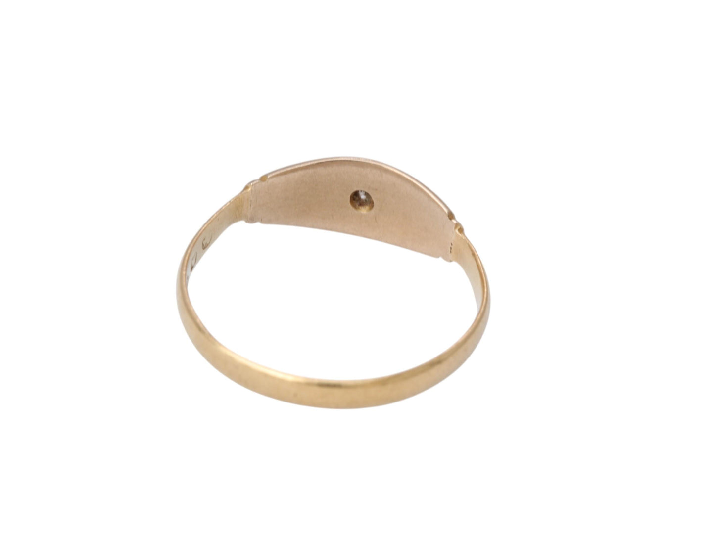 Antique 18ct Gold Diamond Gypsy Set Ring, 1864