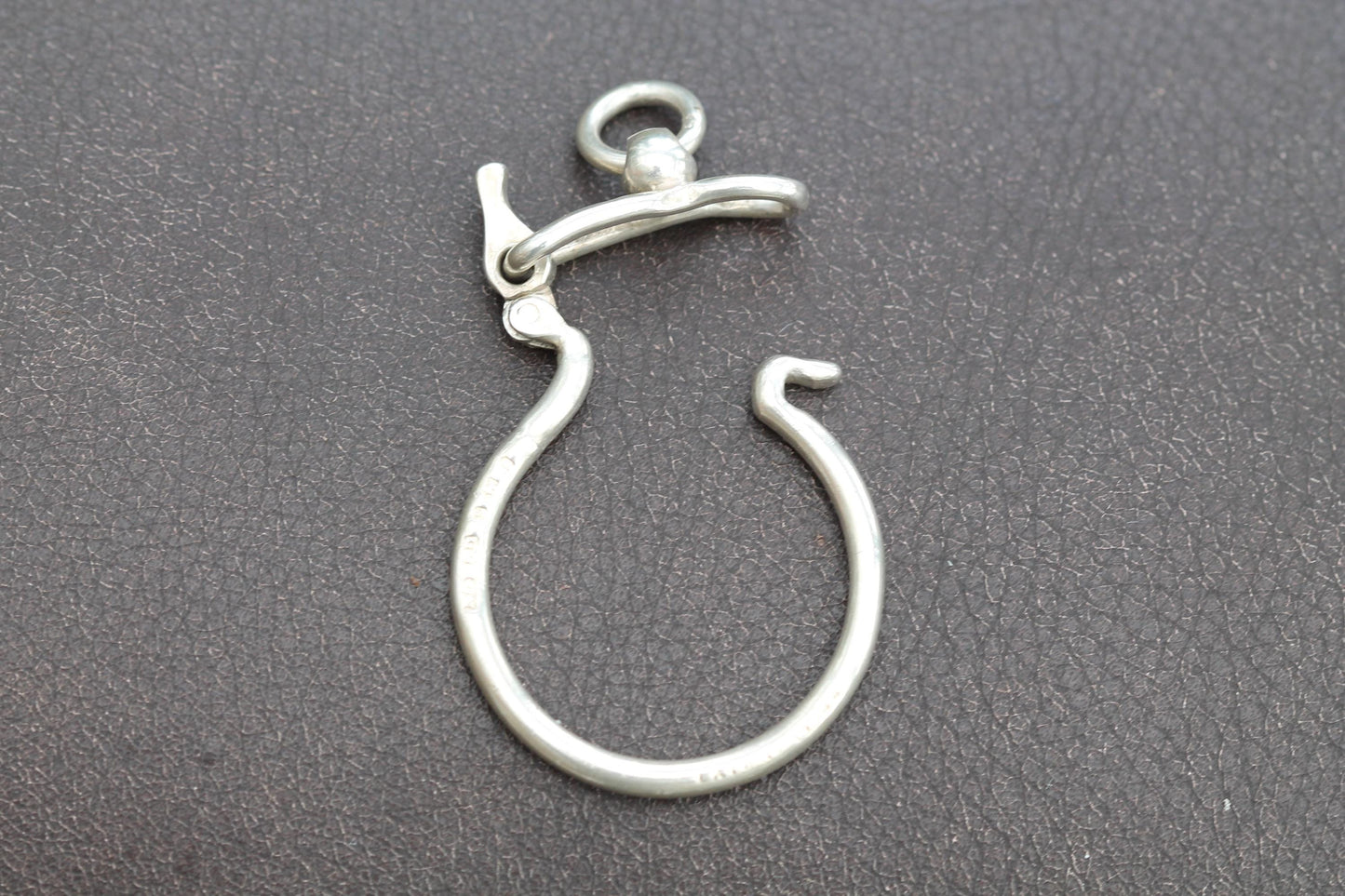 Antique Sterling Silver Large Clasp Fastener, 1908