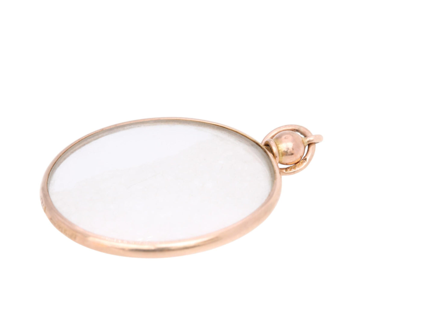 Antique 9ct Gold Glass Open Face Locket