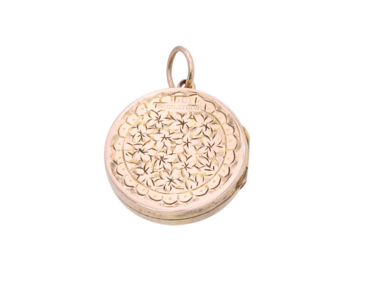 Antique 15ct Gold Ivy Forget Me Not Locket