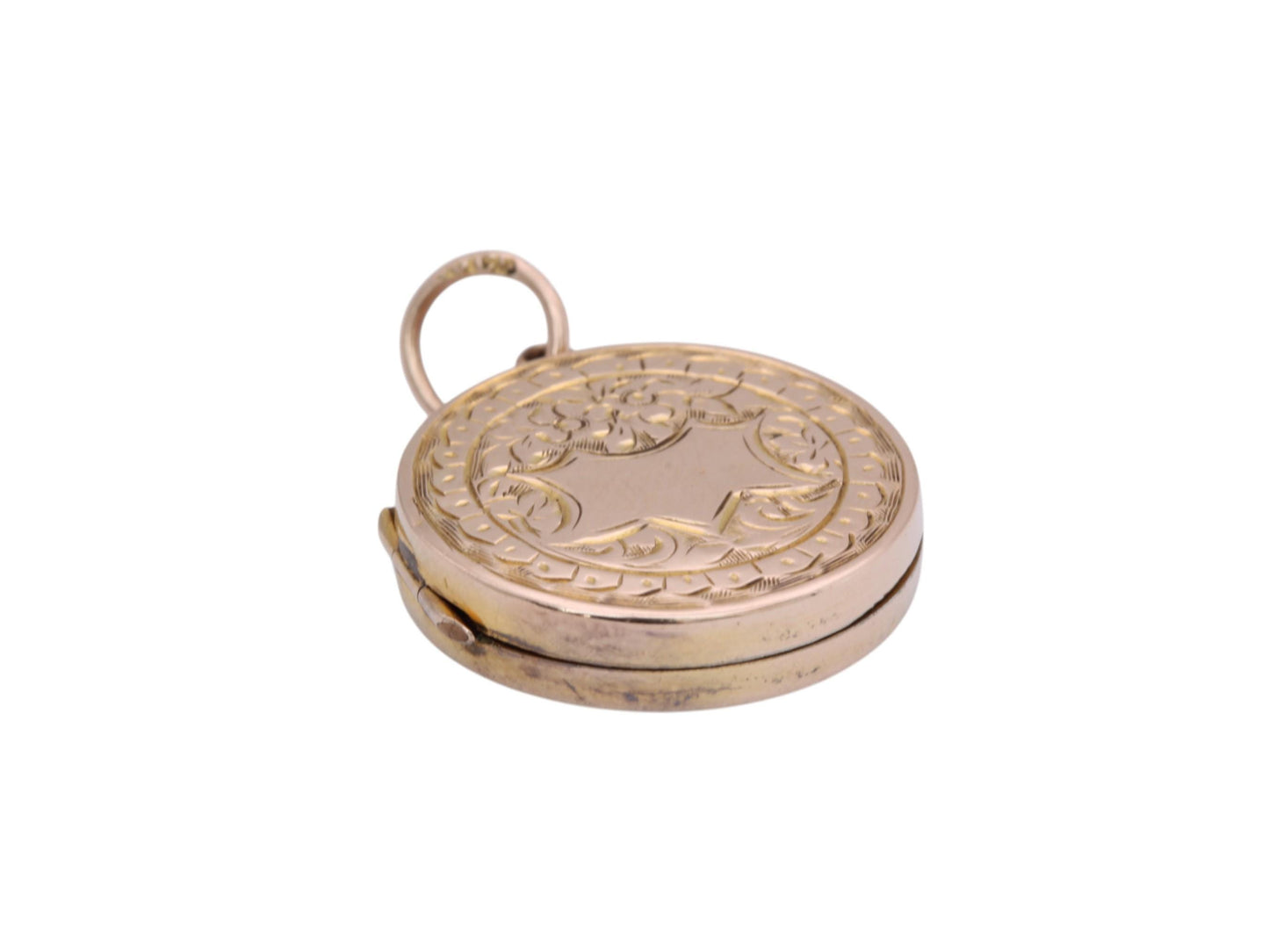 Antique 15ct Gold Ivy Forget Me Not Locket