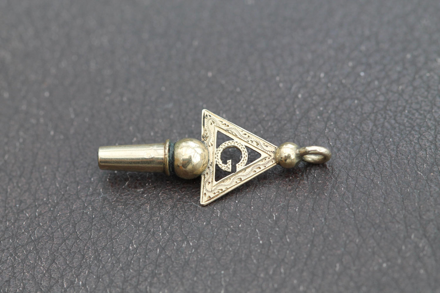 Antique 9ct Gold Masonic Watch Key Charm Pendant