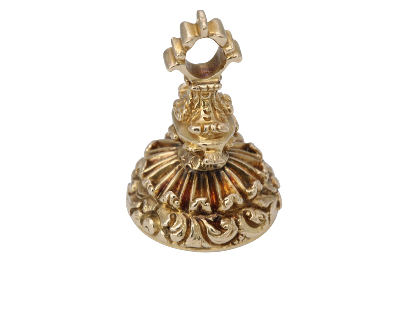 Antique 15ct Gold Seal, Bloodstone Intaglio with Ship & Motto “Such Is Life”, Victorian Sentimental Jewel c.1880