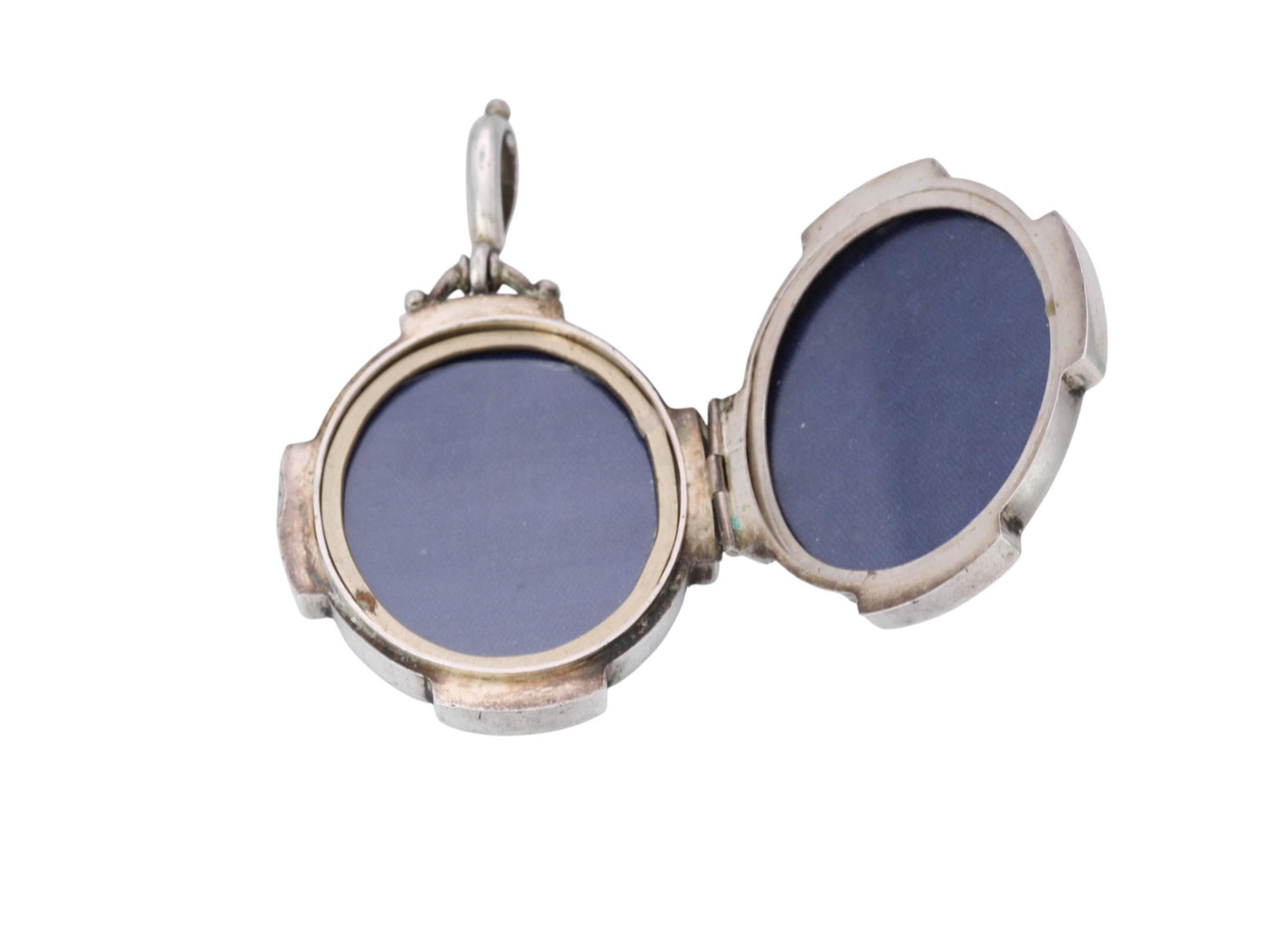 Antique Sterling Silver Large Decorative Locket, 1884