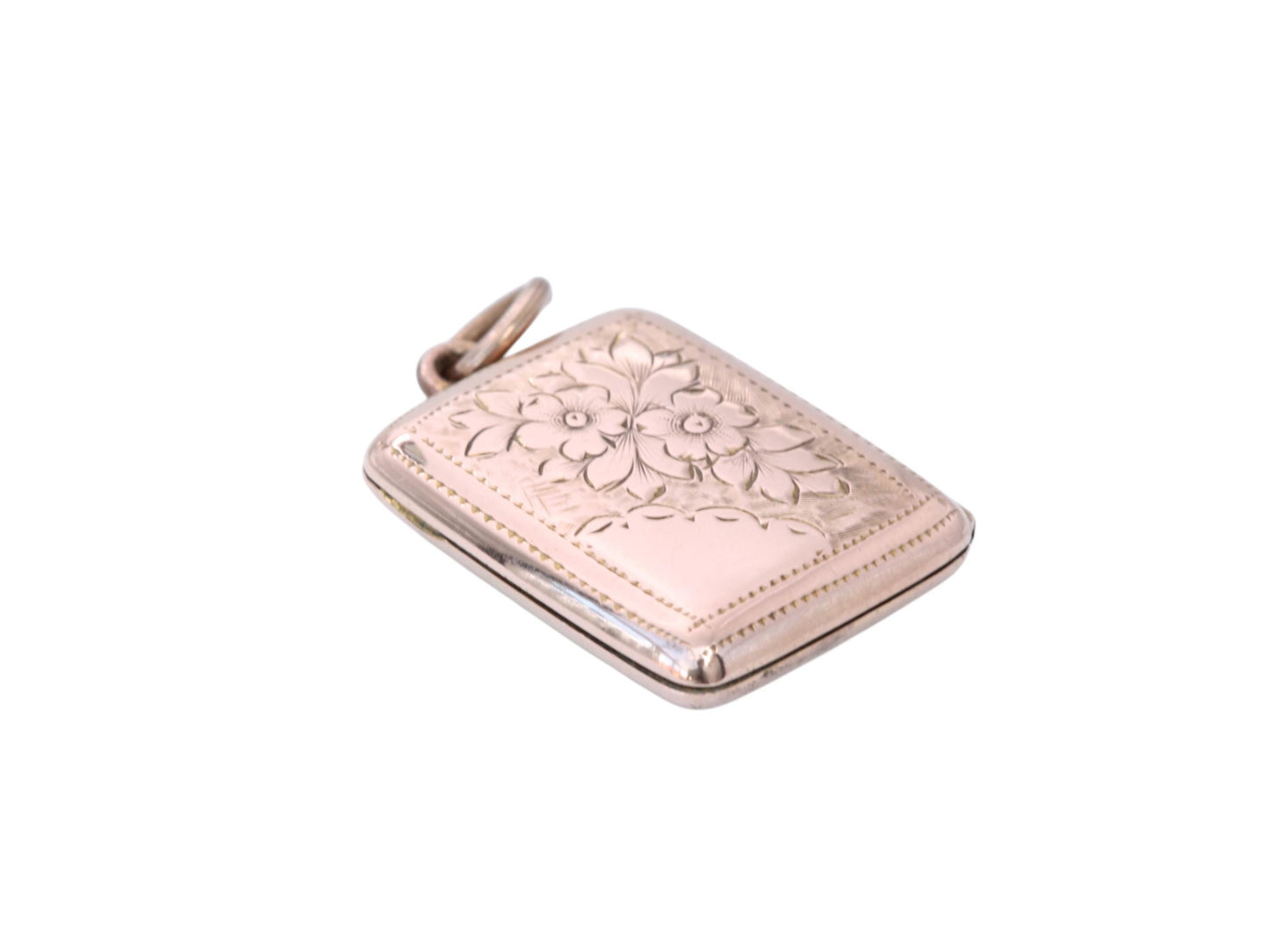 Antique 9ct Gold Forget Me Not, Tulip Locket