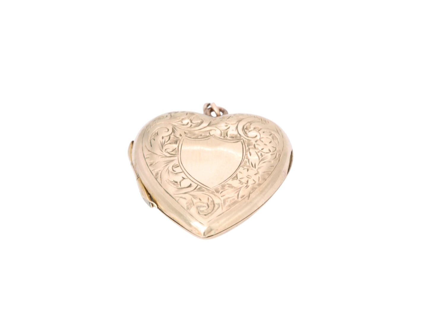 Antique 9ct Gold Chased Heart Locket