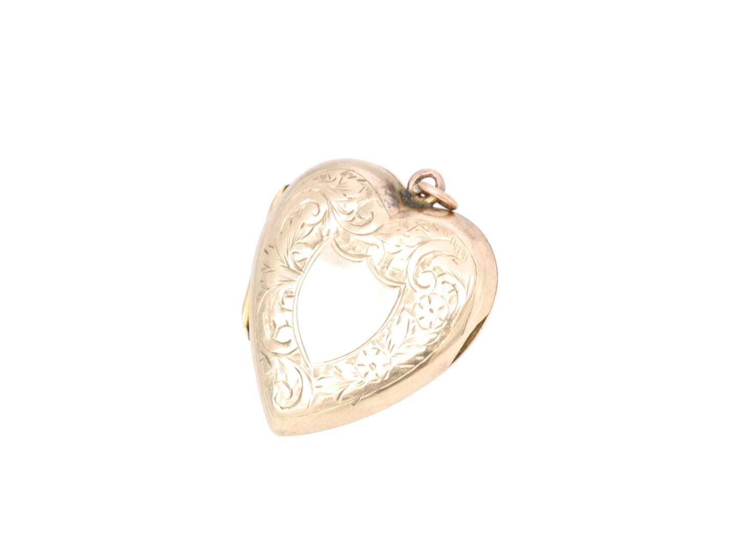 Antique 9ct Gold Chased Heart Locket