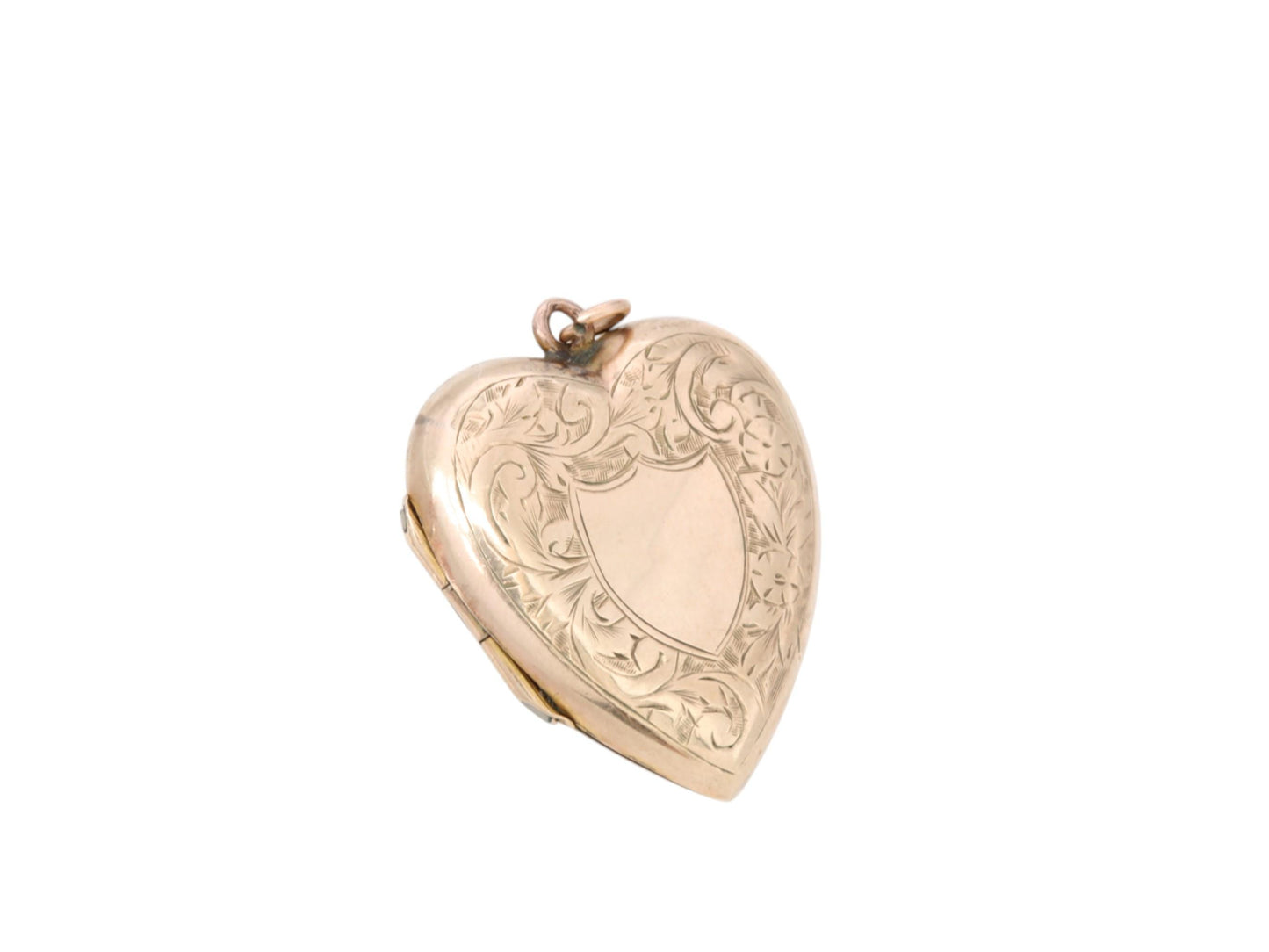 Antique 9ct Gold Chased Heart Locket