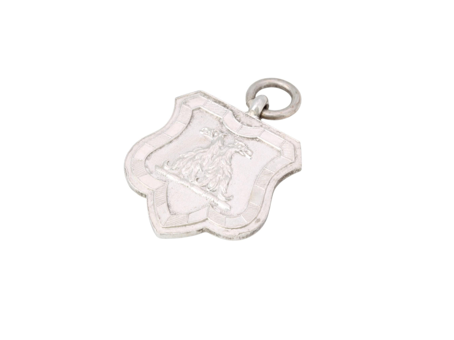 Antique-Sterling-Silver-Griffin-Pendant-Fob,-Mappin-&-Webb