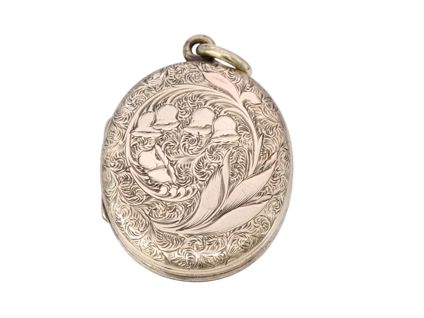 Antique Victorian 9ct Gold Lily Of The Valley Locket
