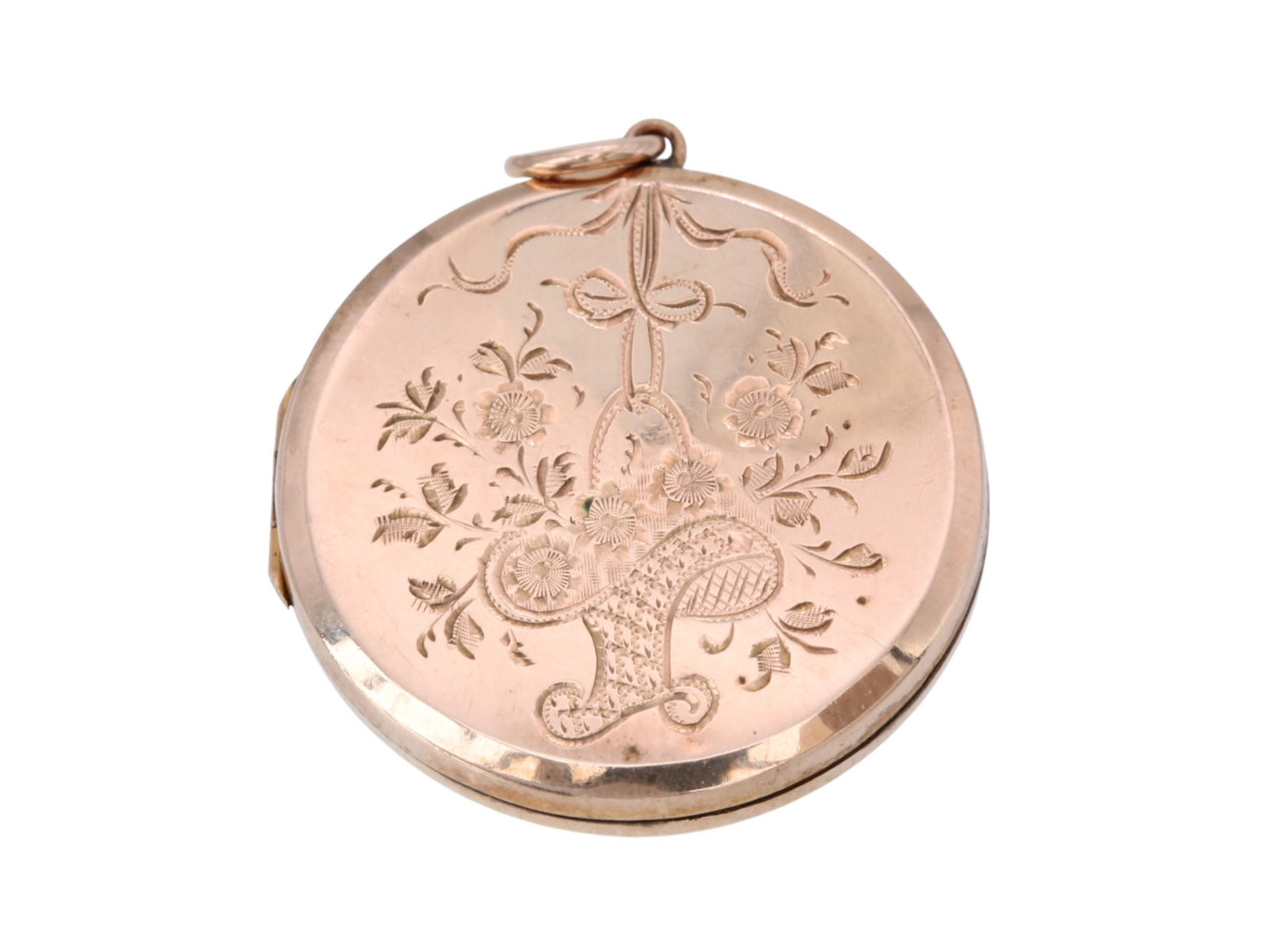 Antique 9ct Gold Bouquet Of Flowers Swallow Locket