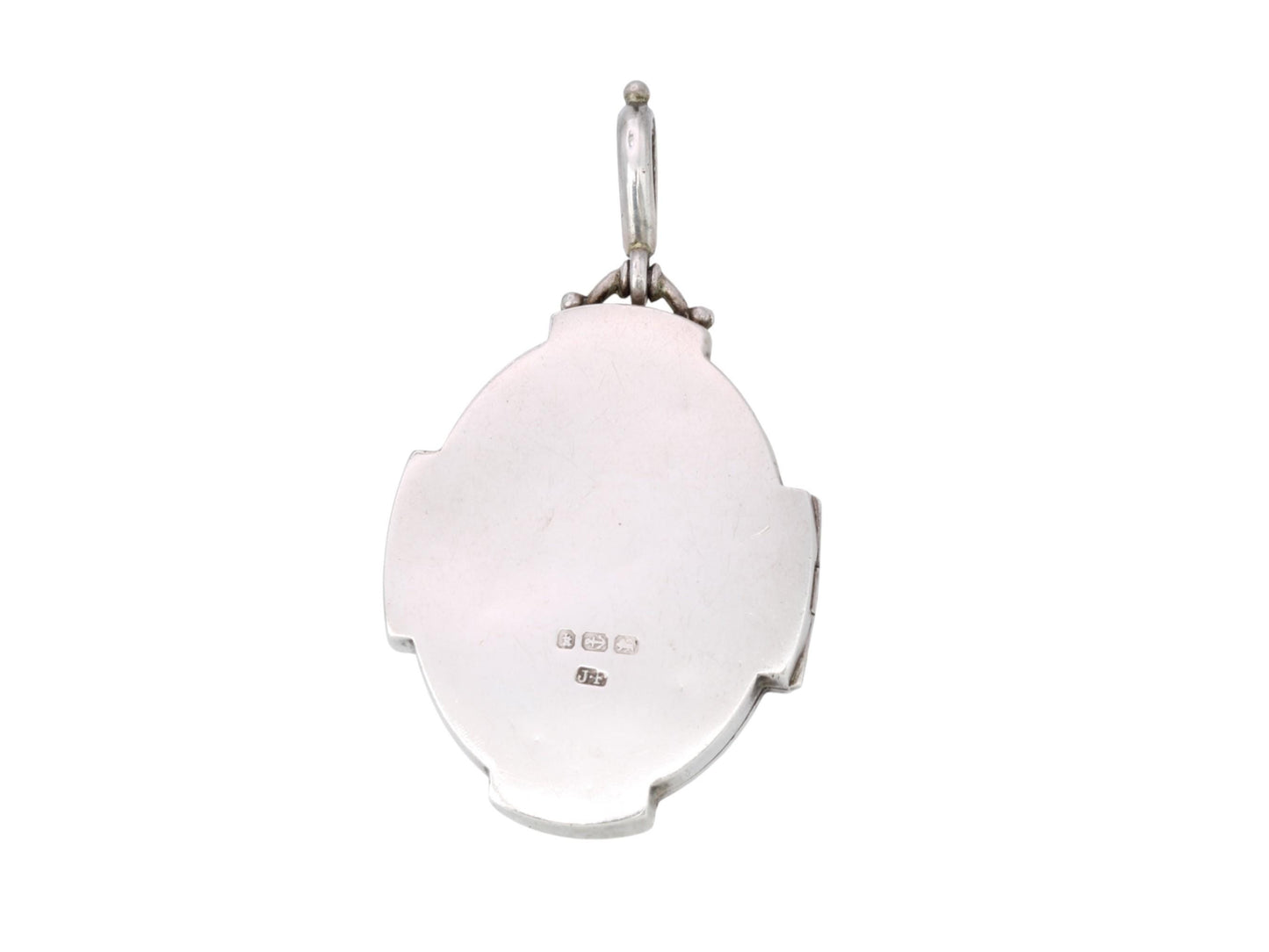 Antique Sterling Silver Large Decorative Locket, 1884