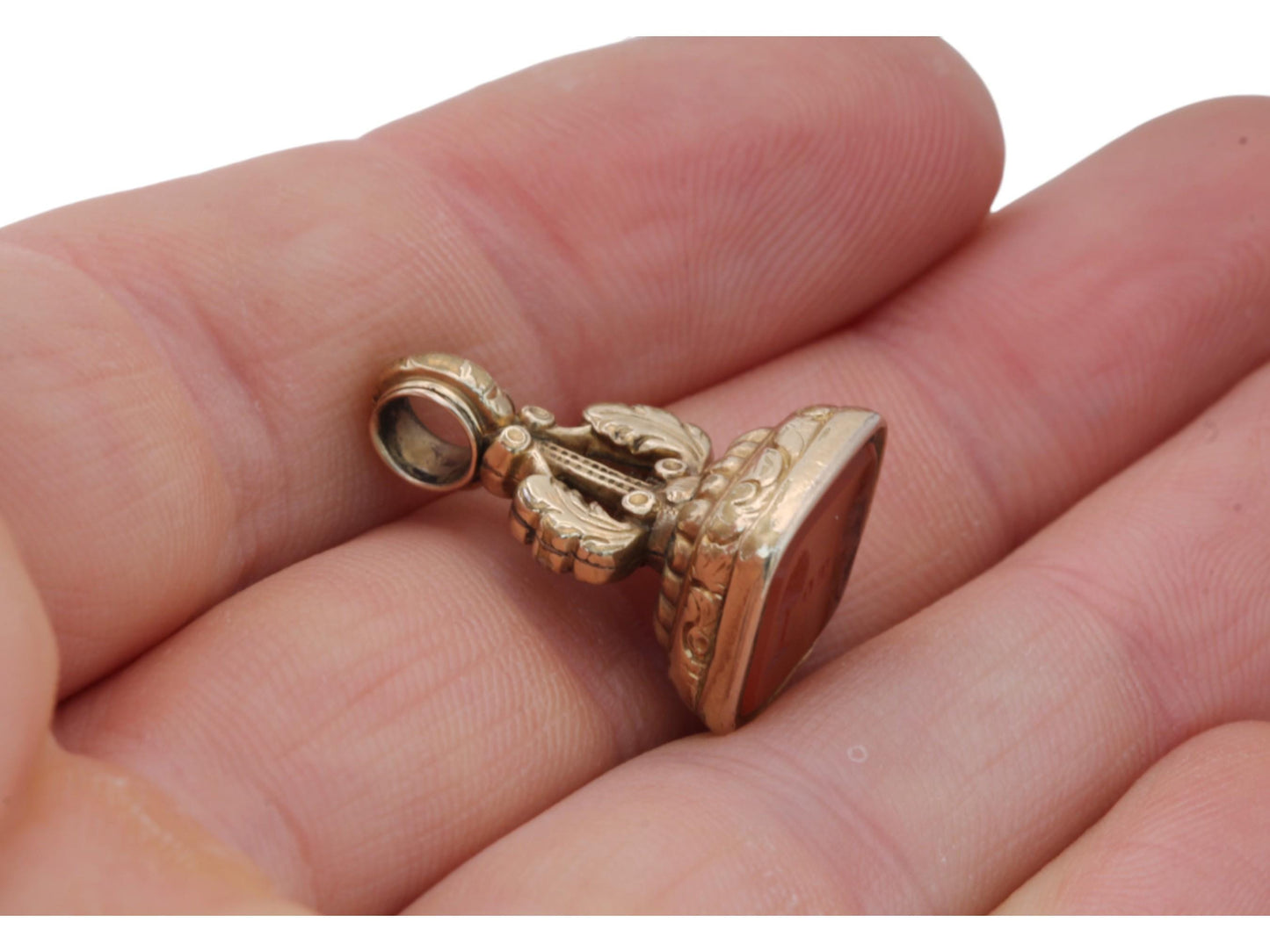 Antique Georgian 9ct Gold Cased 'Love To You' Rebus Puzzle Intaglio Seal