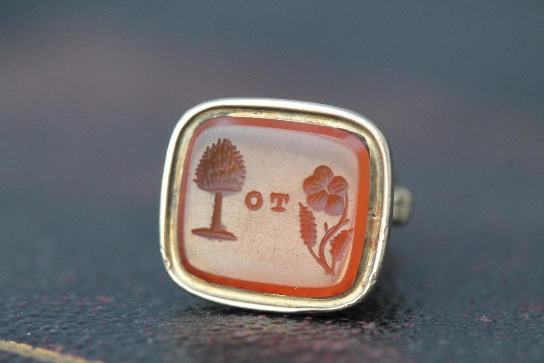 Antique Georgian 9ct Gold Cased 'Love To You' Rebus Puzzle Intaglio Seal
