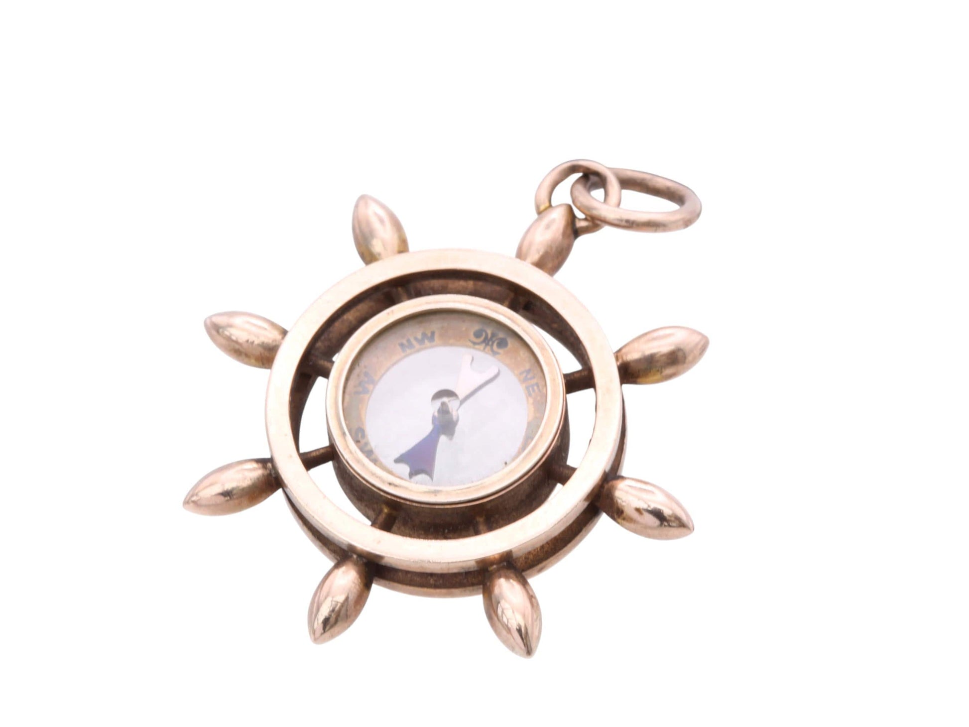 Antique-9ct-Gold-Compass-Pendant