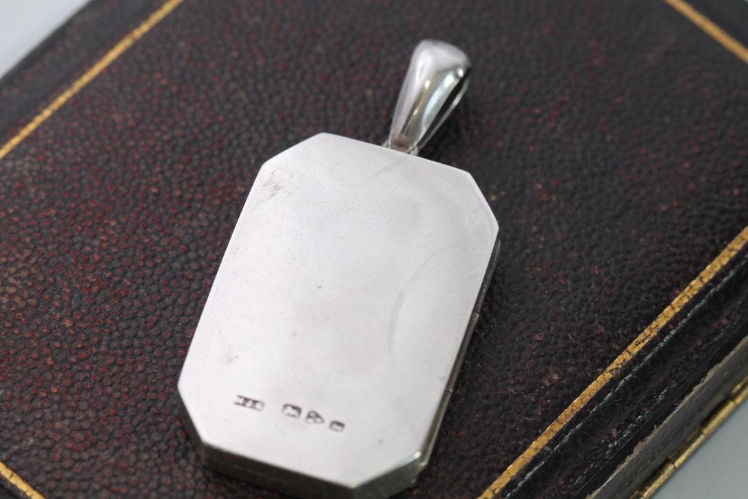 Antique-Sterling-Silver-Aesthetic-9ct-Gold-Locket,-1880