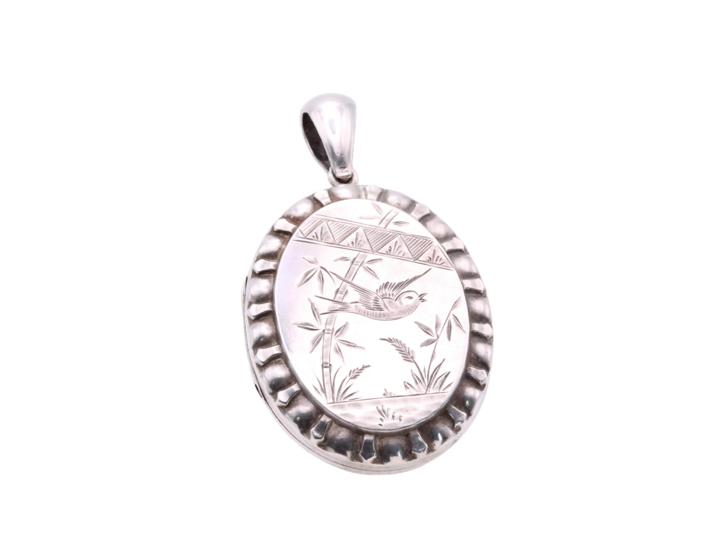 Antique-Sterling-Silver-Swallow-Locket