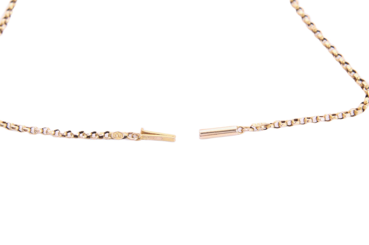 Antique-Edwardian-9ct-Gold-Belcher-Link-Necklace,-c.1901