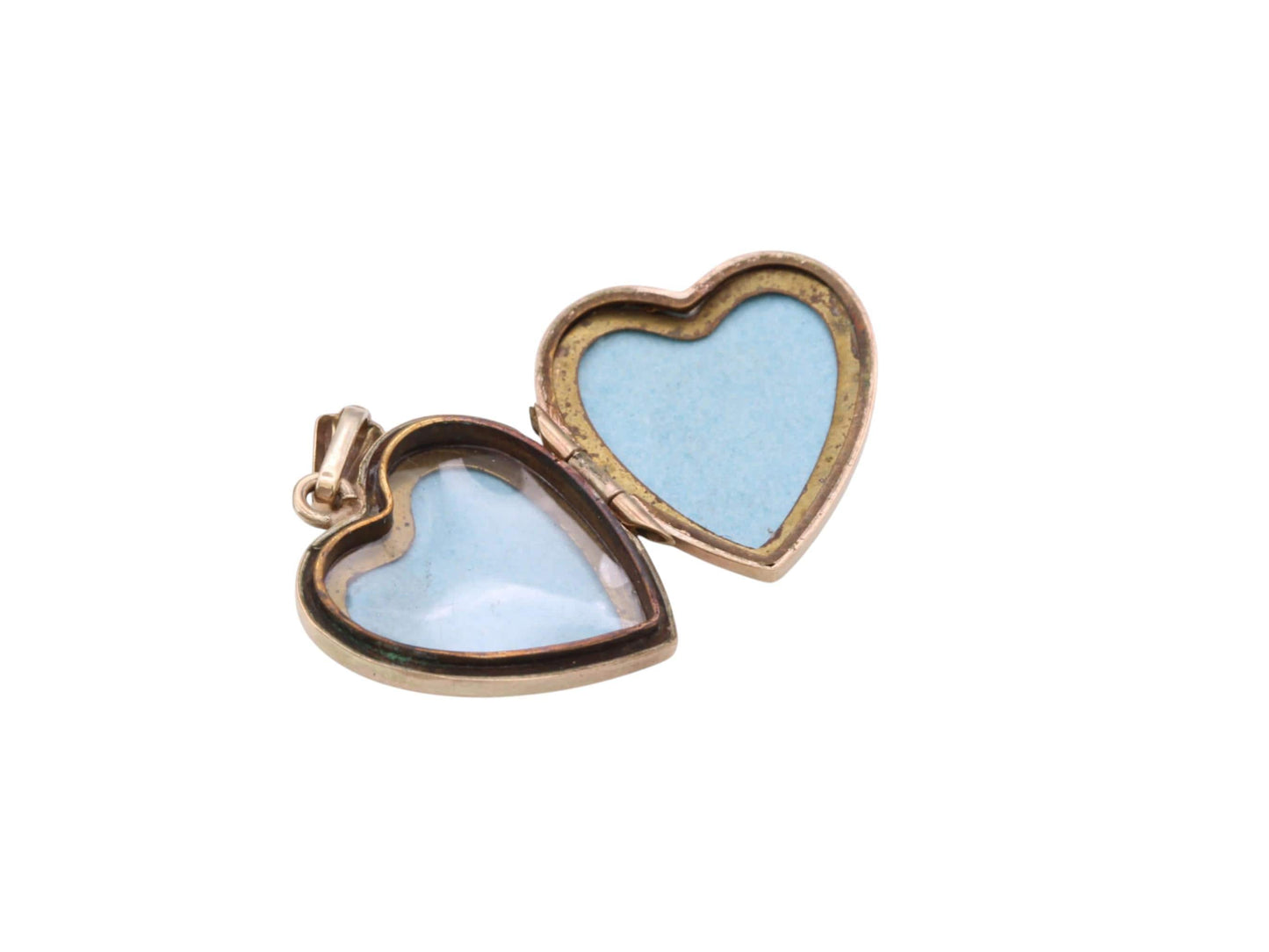 Vintage-9ct-Gold-Heart-Locket-|-Starburst-Design-|-Art-Deco-Styling-|-c.1960