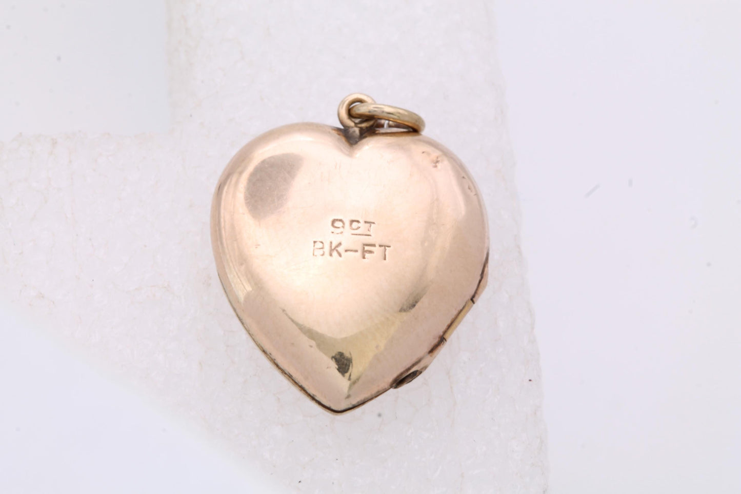 Vintage-9ct-Gold-Heart-Locket-|-Cross-Motif-|-Double-Keepsake-|-c.1970