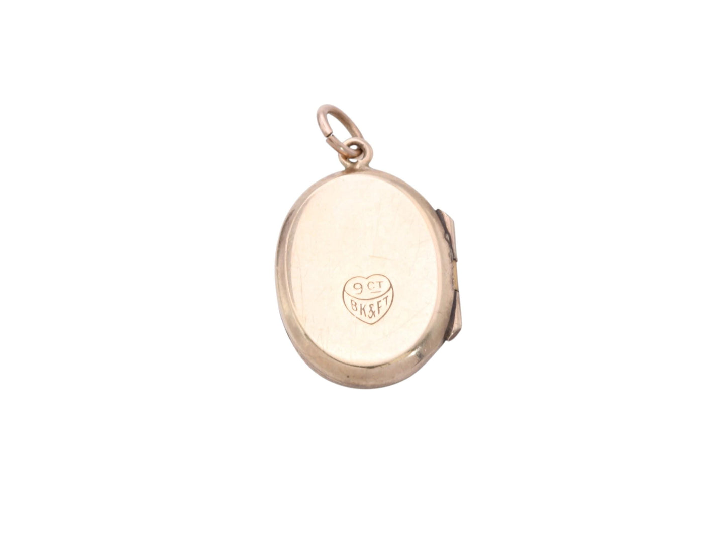 Vintage-9ct-Gold-Locket-|-Art-Deco-Sunburst-Design