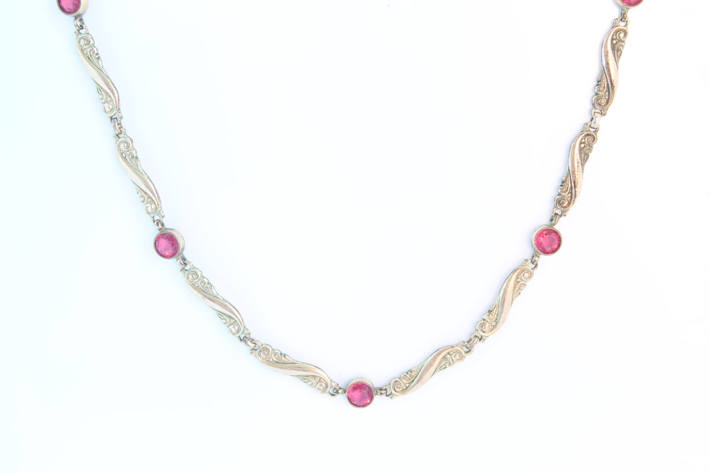 rolled-gold-red-paste-necklace