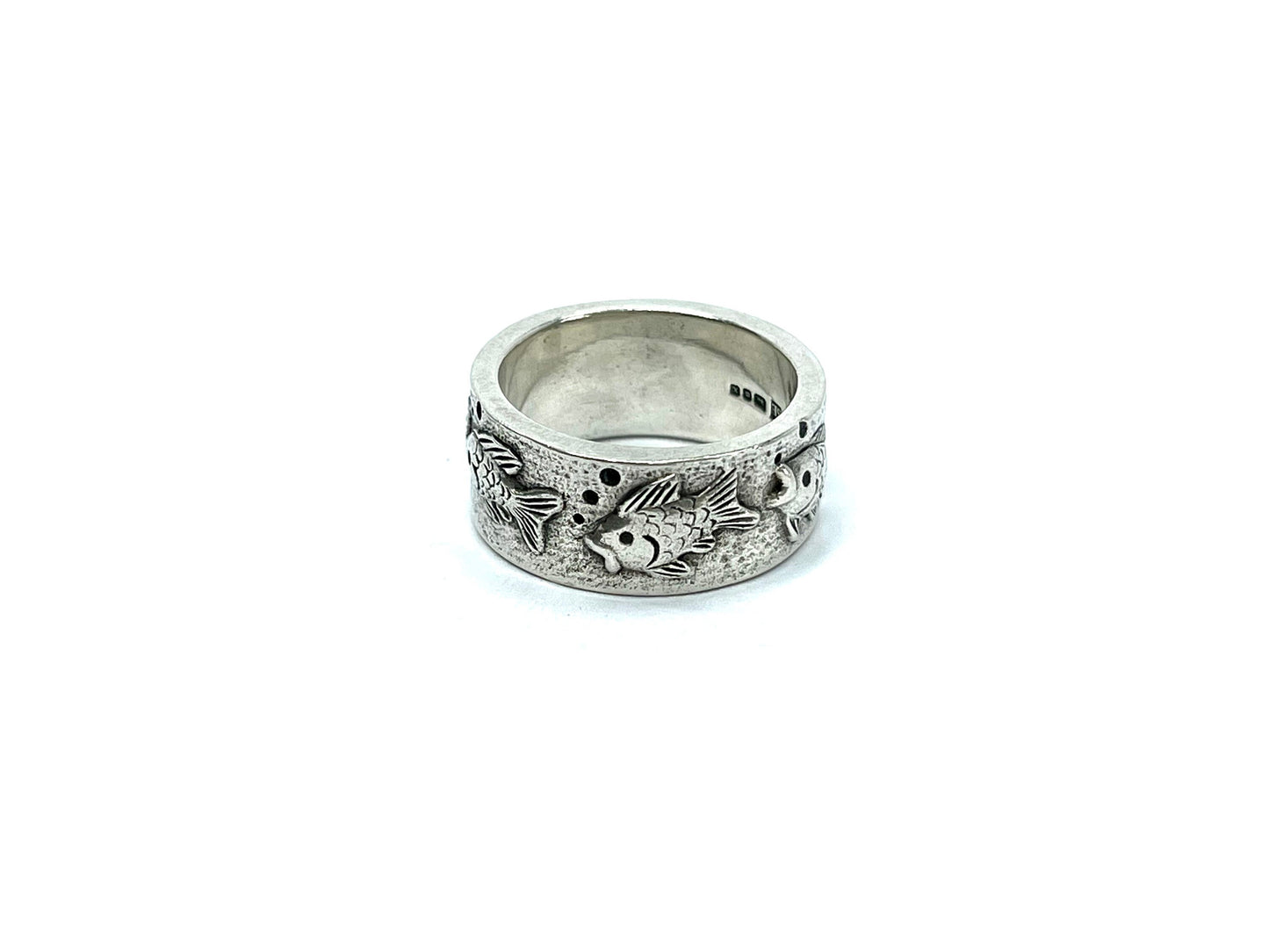 Vintage Solid Silver Fish Ring