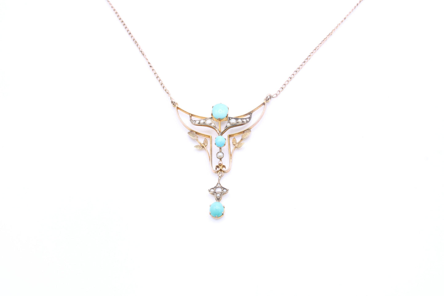 antique-edwardian-9ct-gold-turquoise-and-pearl-necklace
