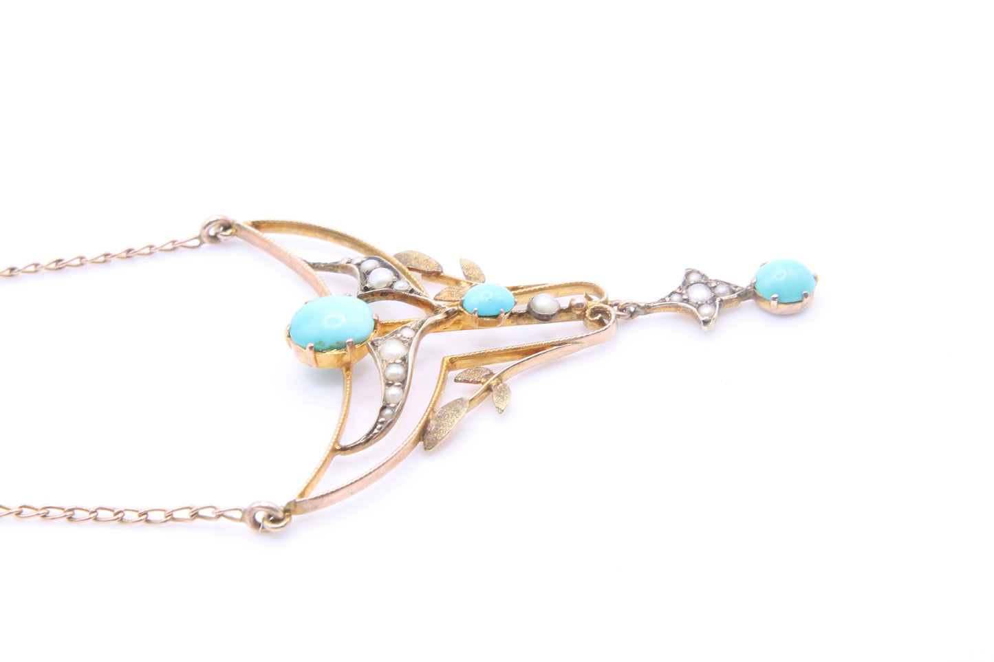 antique-edwardian-9ct-gold-turquoise-and-pearl-necklace