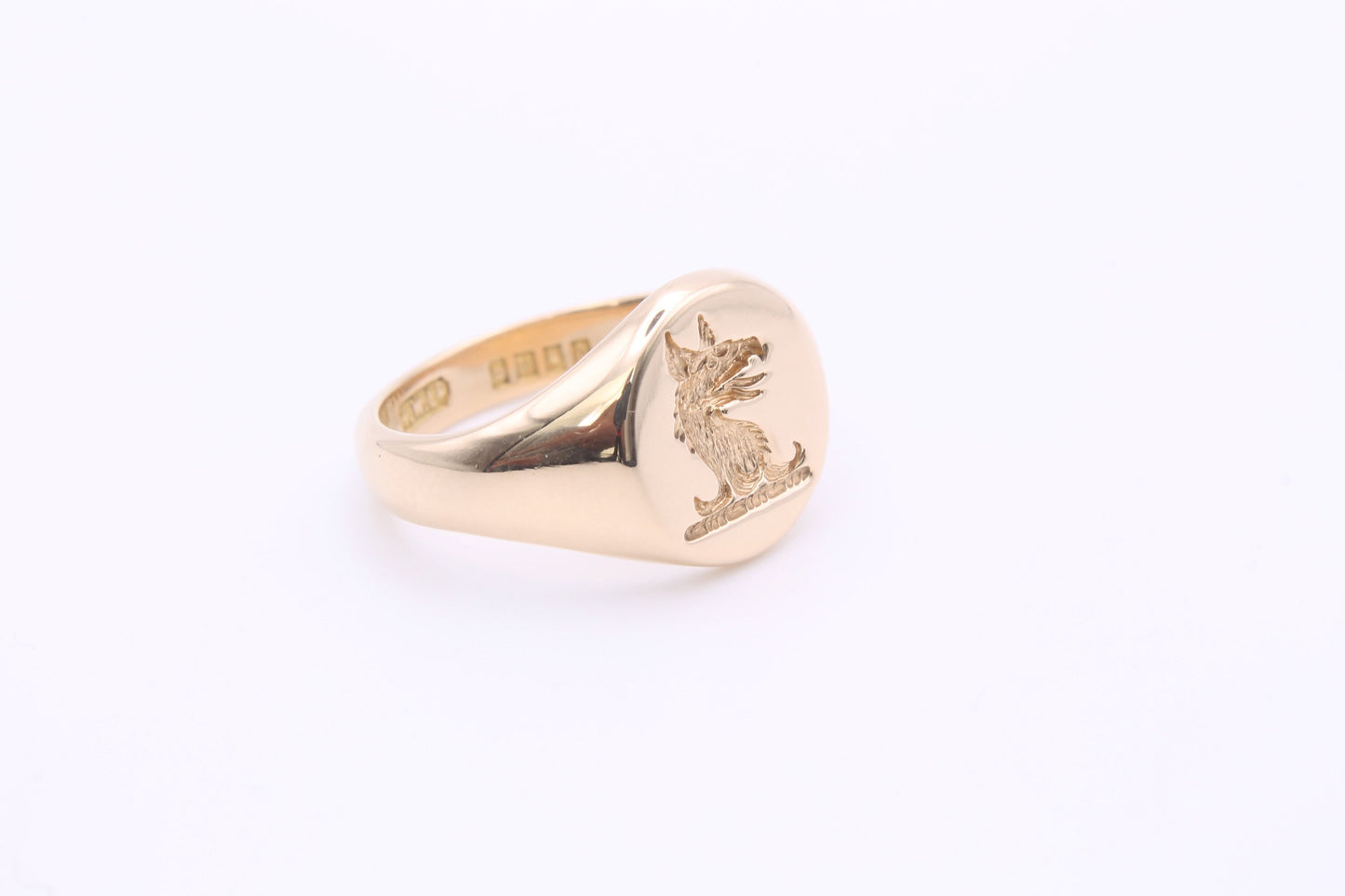 antique-18ct-rose-gold-intaglio-signet-ring-griffin-crest-1919