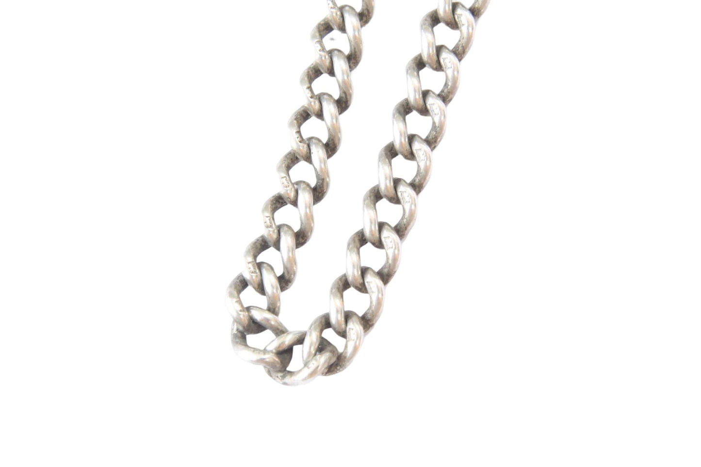 Antique Silver Pocket Watch Chain Necklace