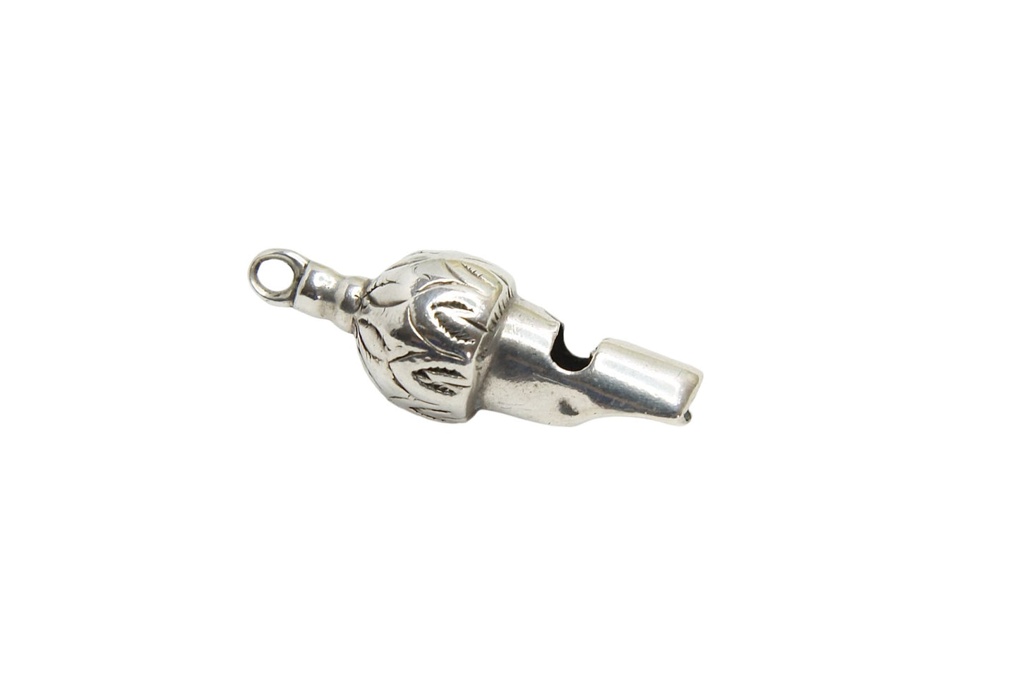 Antique Victorian Silver Acorn Whistle Charm