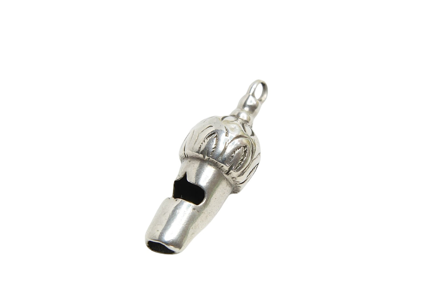 Antique Victorian Silver Acorn Whistle Charm