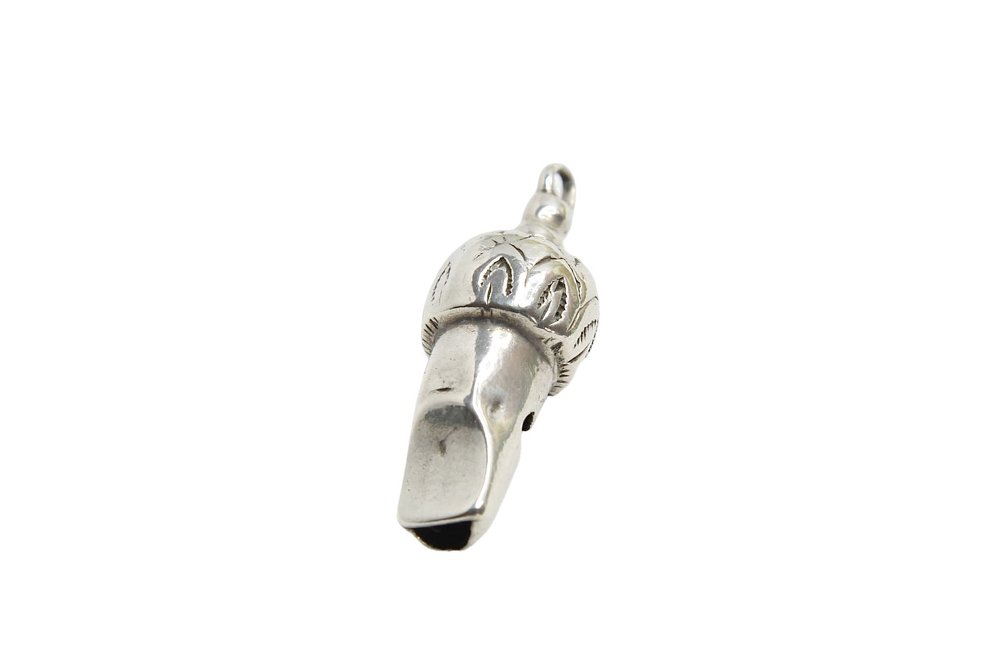 Antique Victorian Silver Acorn Whistle Charm