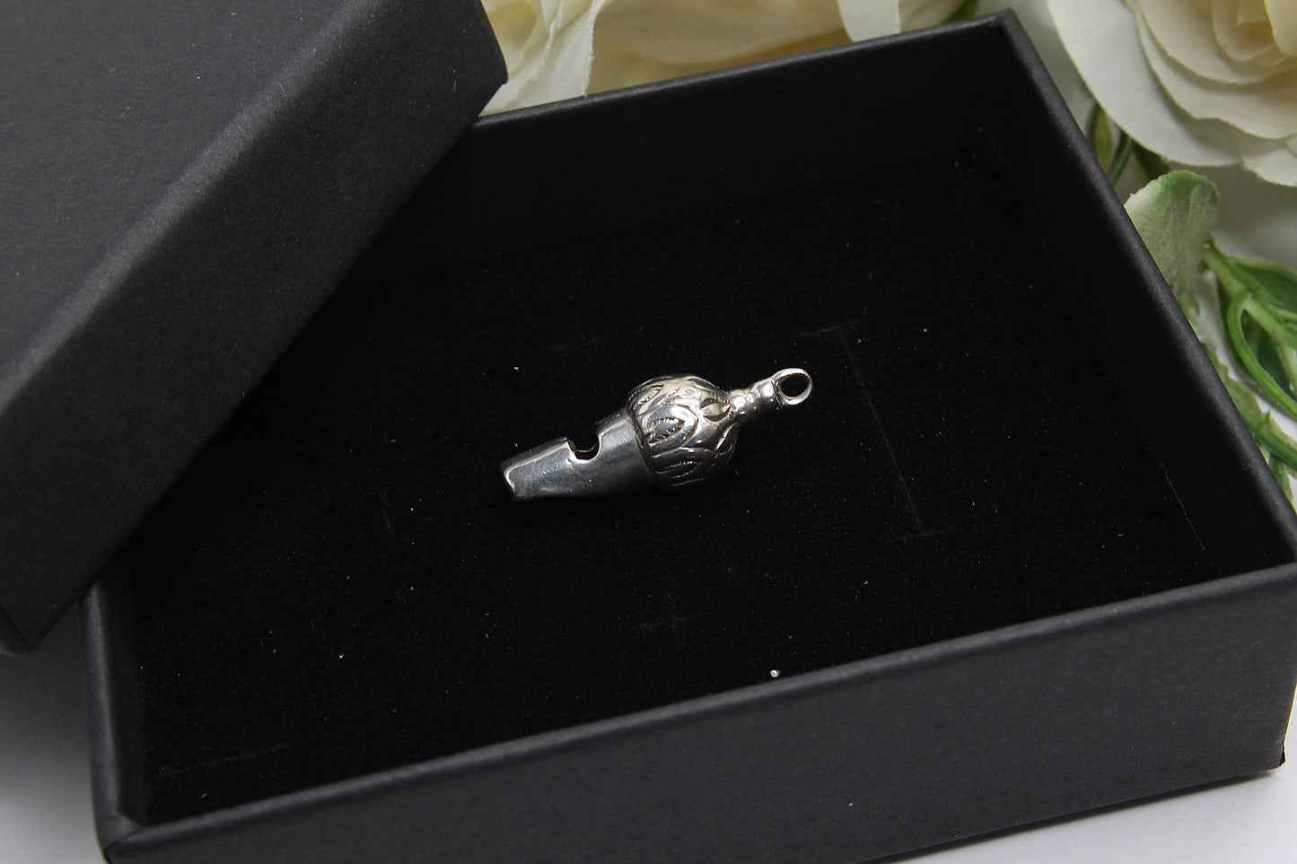 Antique-Victorian-Silver-Acorn-Whistle-Charm
