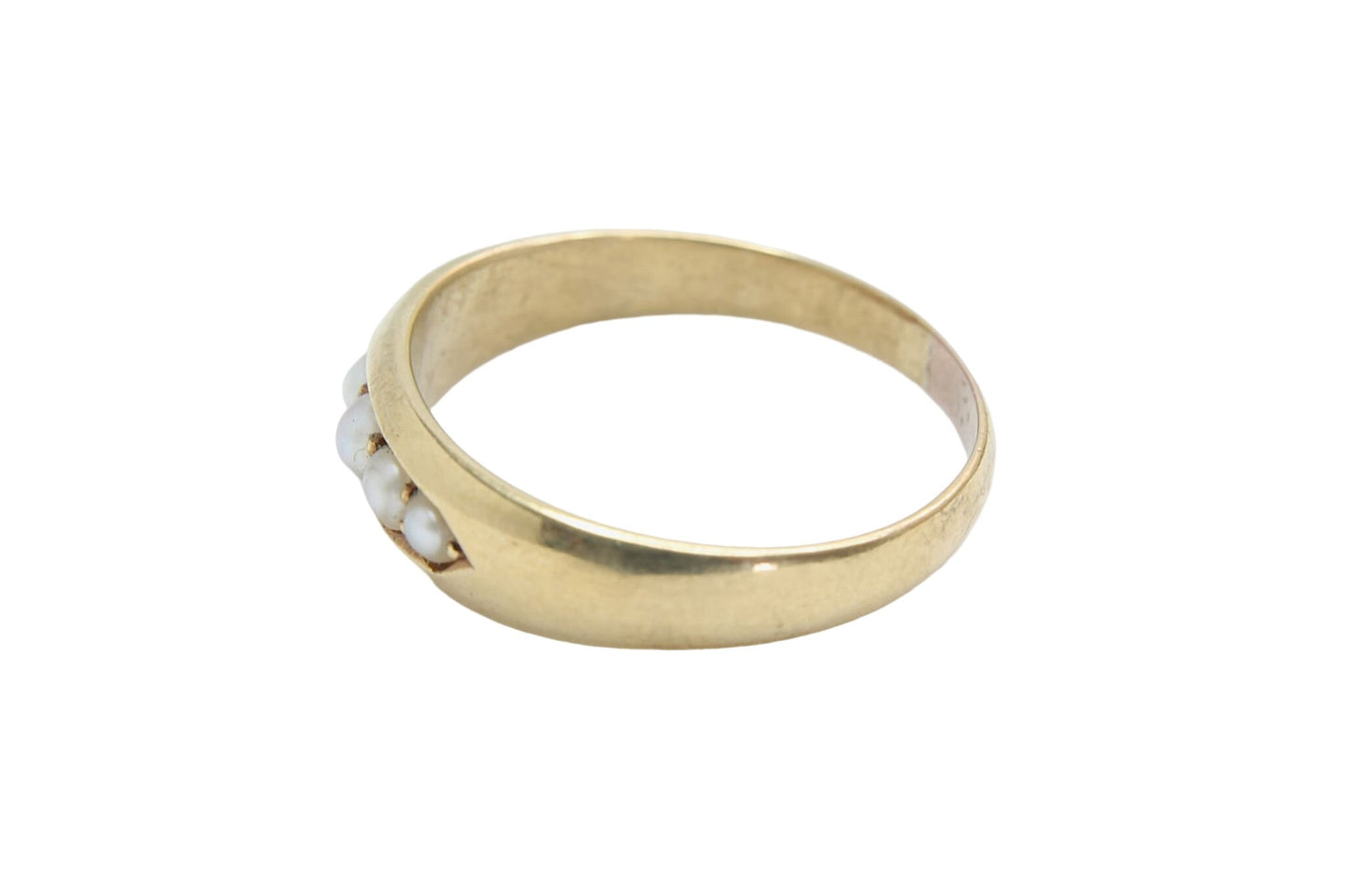 Antique-Victorian-18ct-Gold-5-Pearl-Ring---1883