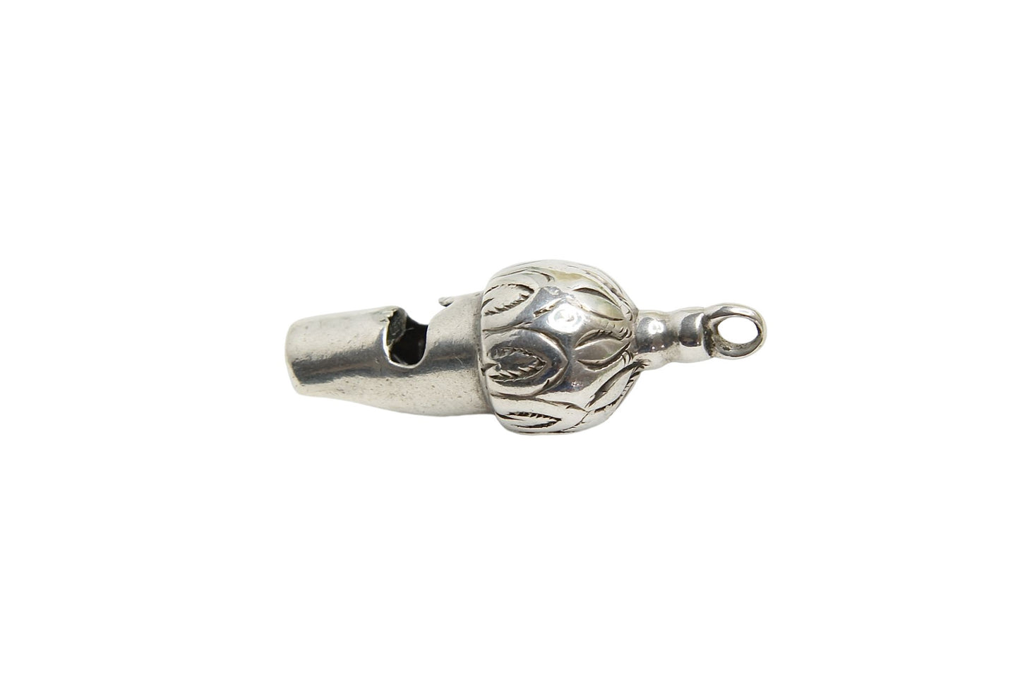 Antique Victorian Silver Acorn Whistle Charm