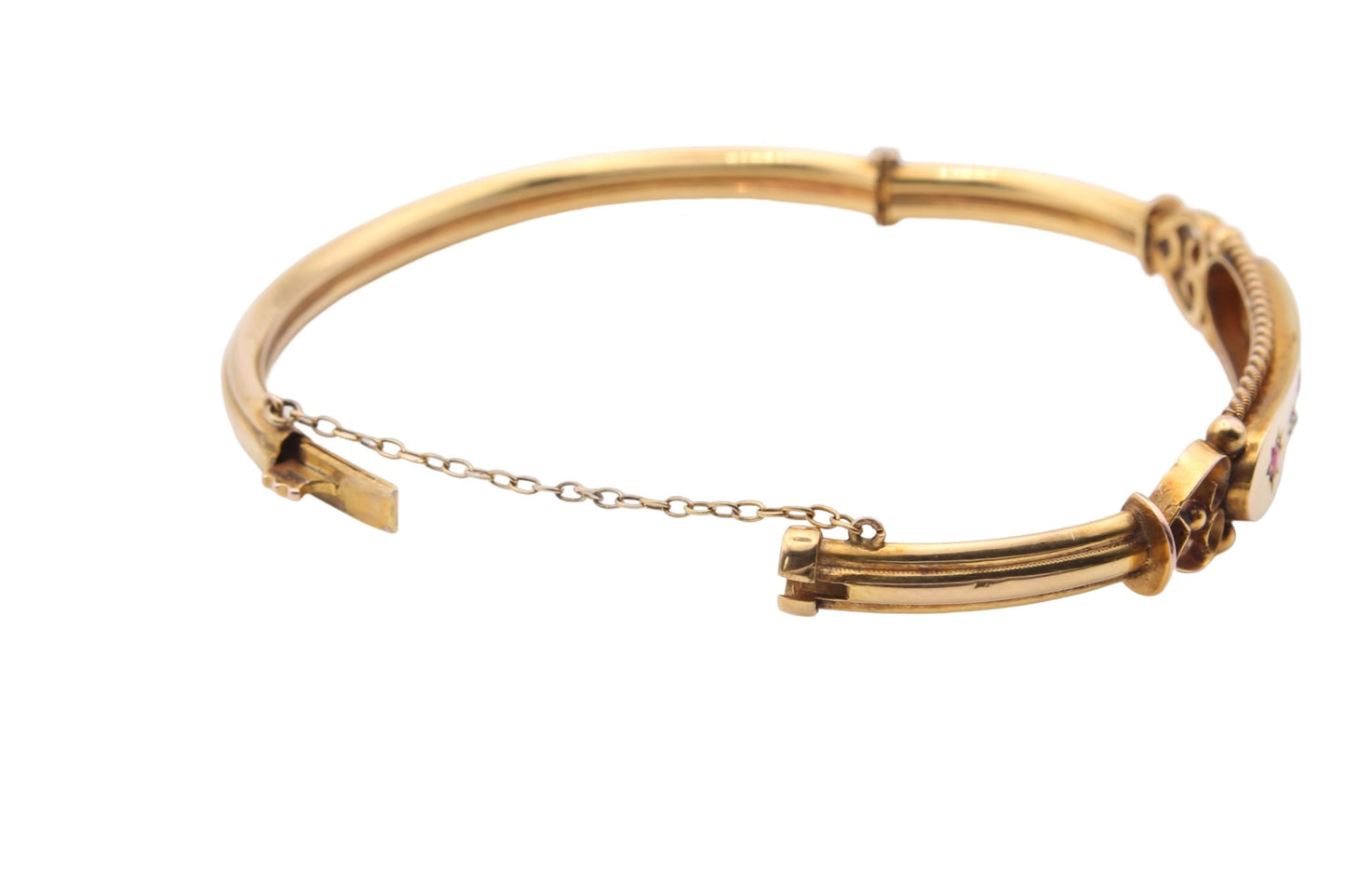 antique-9ct-gold-diamond-ruby-decorative-bangle-1901