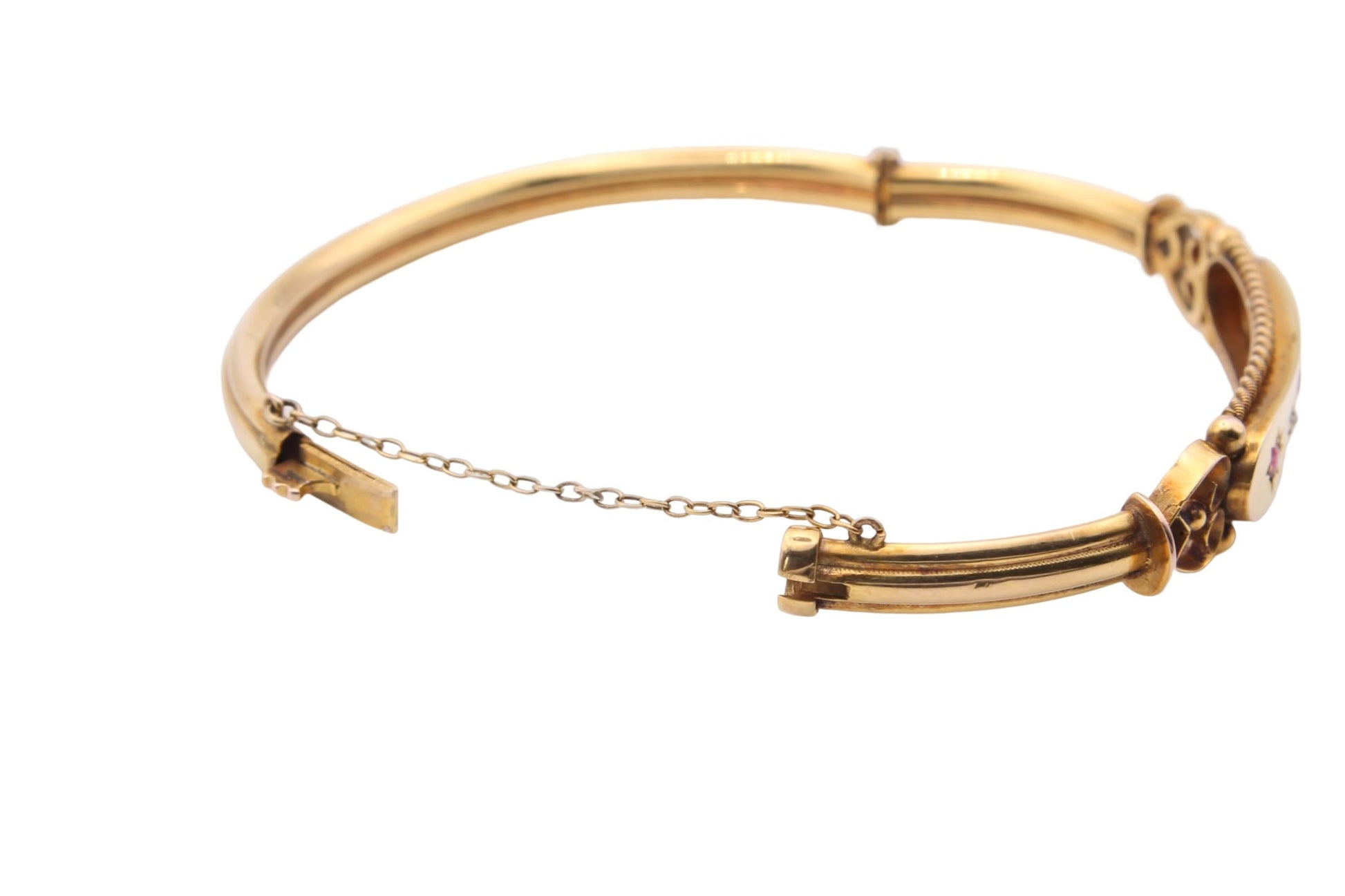 antique-9ct-gold-diamond-ruby-decorative-bangle-1901