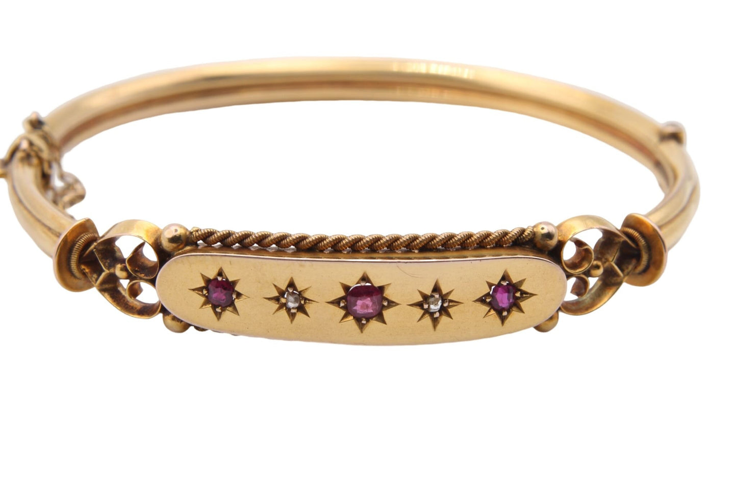 antique-9ct-gold-diamond-ruby-decorative-bangle-1901