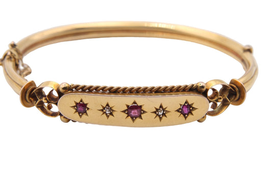 antique-9ct-gold-diamond-ruby-decorative-bangle-1901