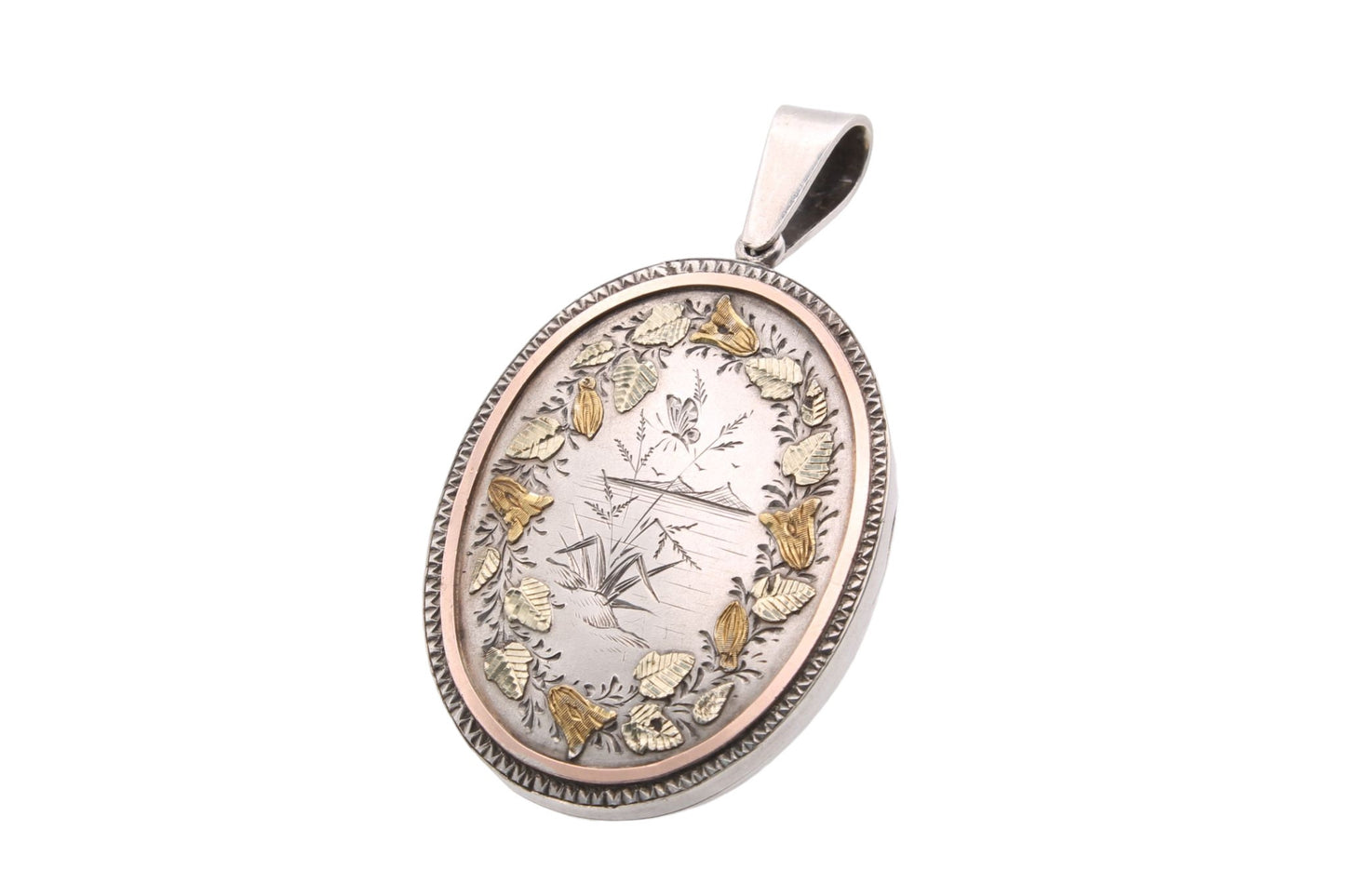 Antique Aesthetic Silver And Gold Locket