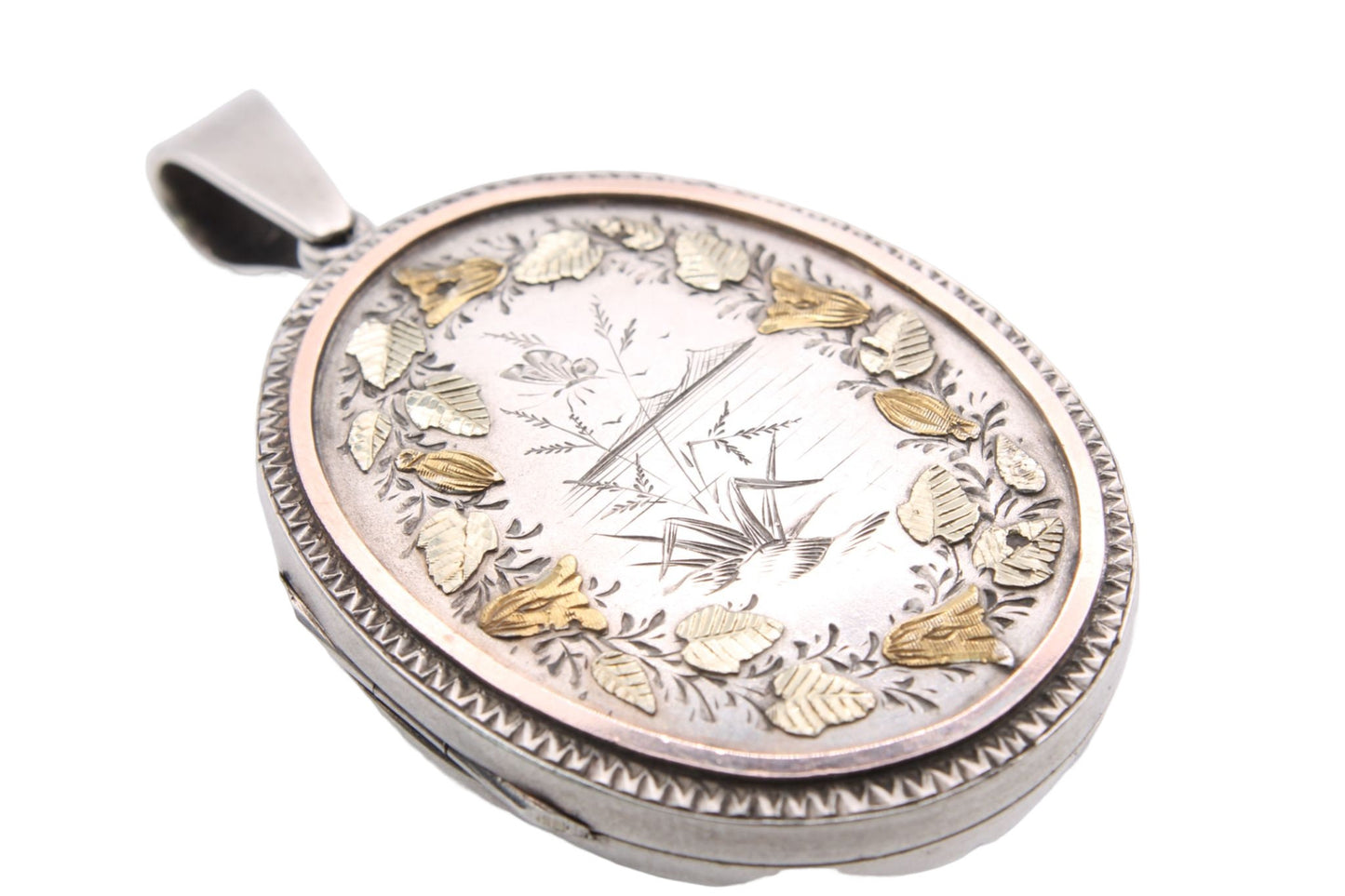 Antique Aesthetic Silver And Gold Locket