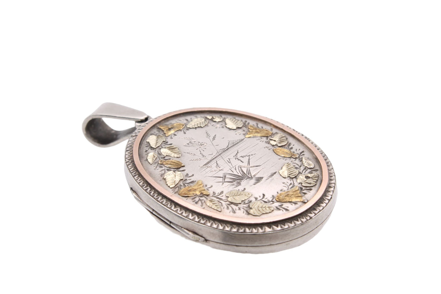 Antique Aesthetic Silver And Gold Locket