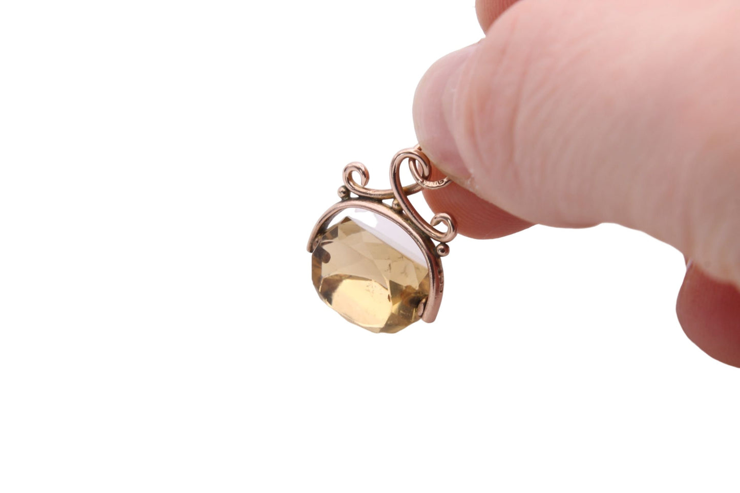 antique-victorian-9ct-gold-citrine-spinner-pendant-fob