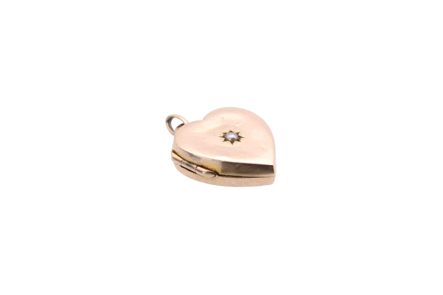 Antique 9ct Gold Pearl Heart Locket