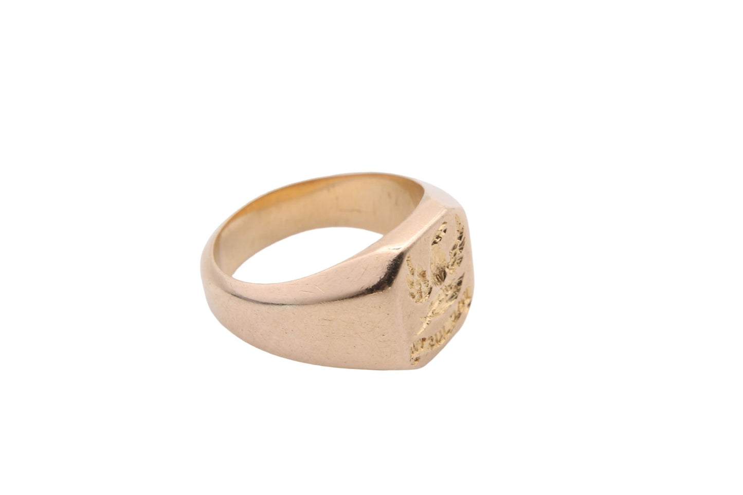 antique-18ct-gold-intaglio-signet-ring-demi-eagle-crest-15g