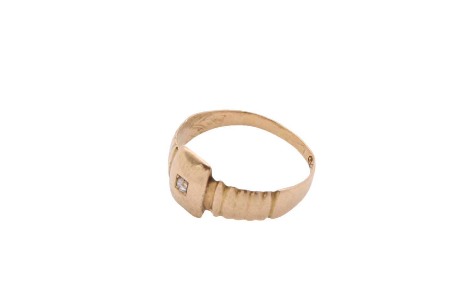 Antique 18ct Gold Diamond Gypsy Set Ring - 1887 Golden Jubilee
